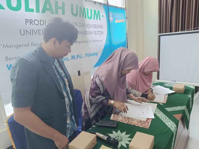 Perjanjian Kerja Sama Antara Fakultas Keguruan dan Ilmu Pendidikan Universitas Muhammadiyah Buton dengan Biro Psikologi Genesis Psychological Wellness 